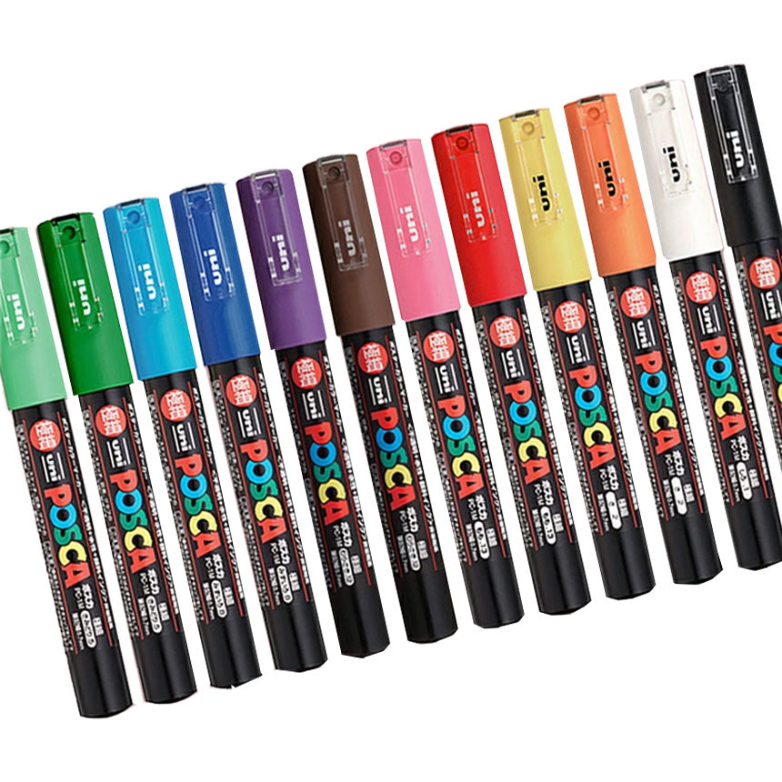 Posca Paint Marker PC-1M Extra Fine Point - 12 Color Set