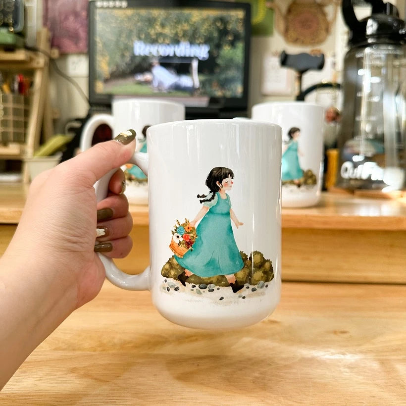 PaperaicaShop Cute Spring Girl Mug