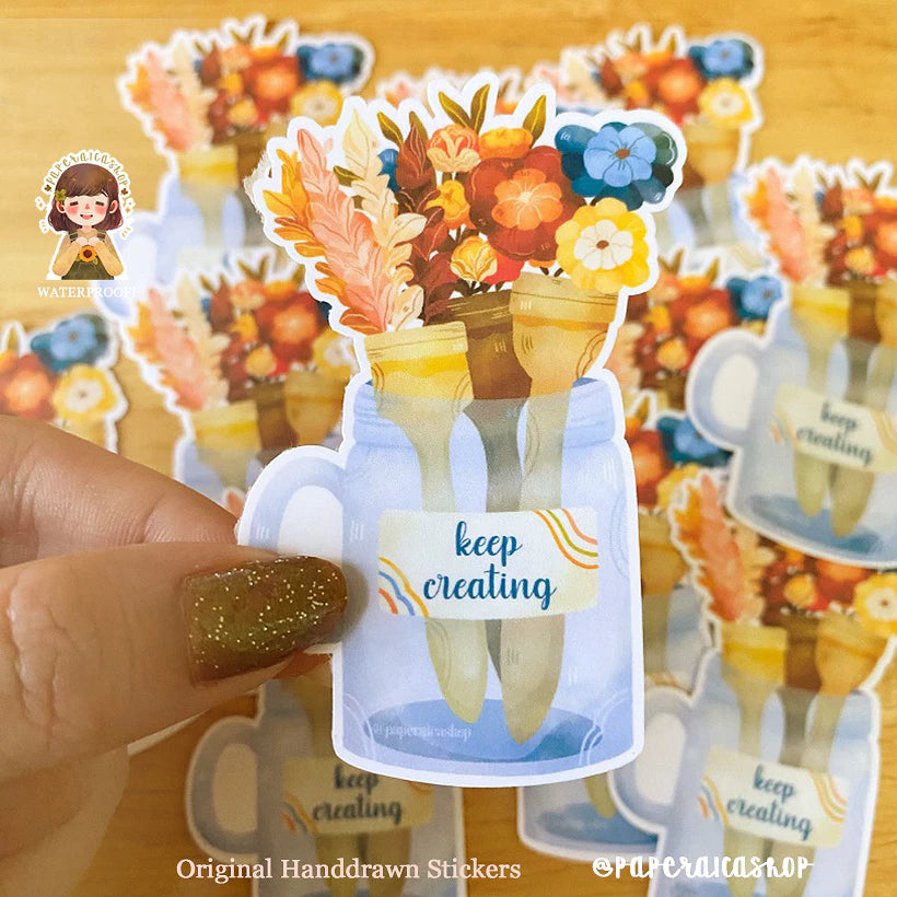PaperaicaShop Keep Creating Vinyl Sticker