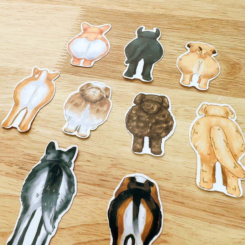 PaperaicaShop Dog Butts Sticker Pack