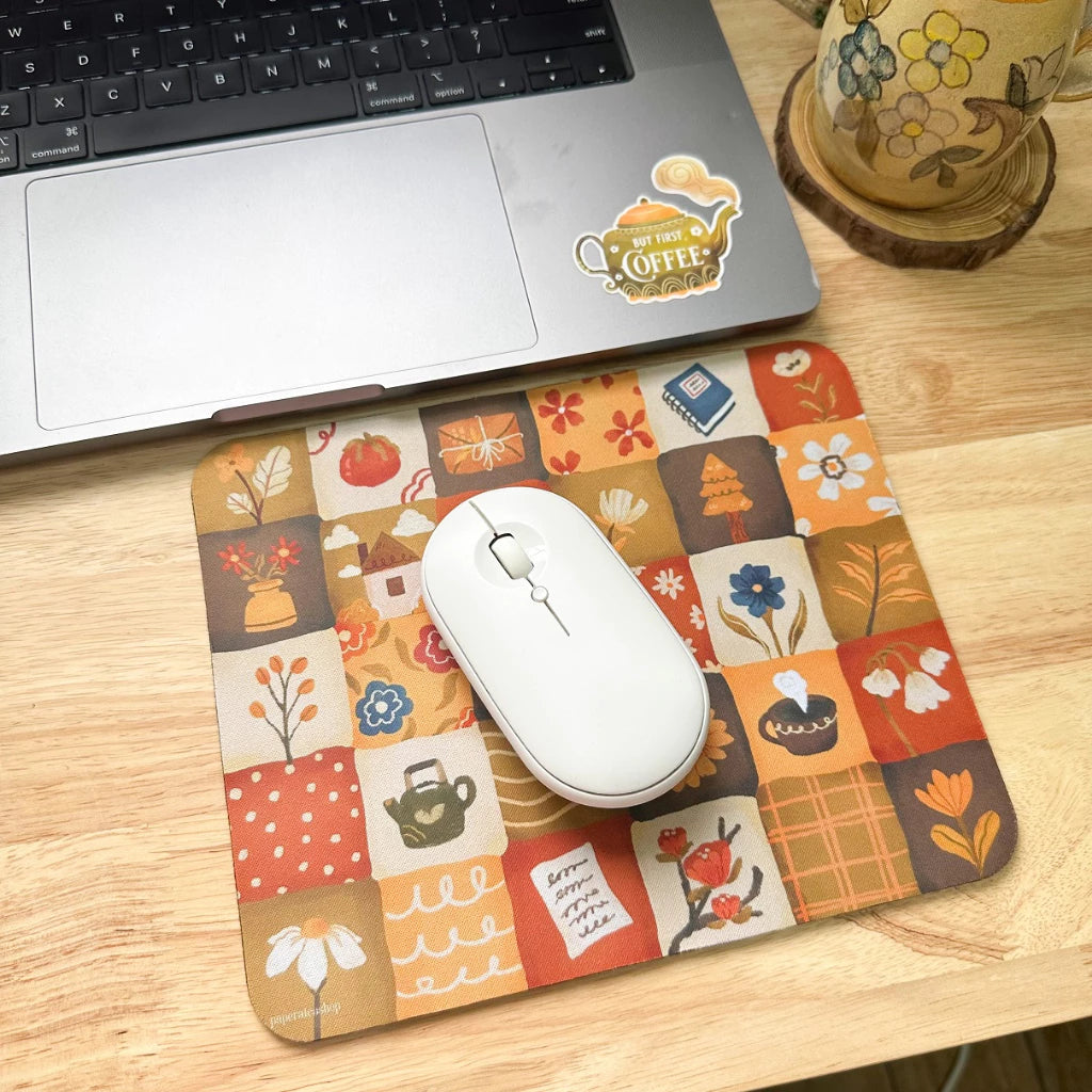 PaperaicaShop Cozy Quilt Mouse Pad