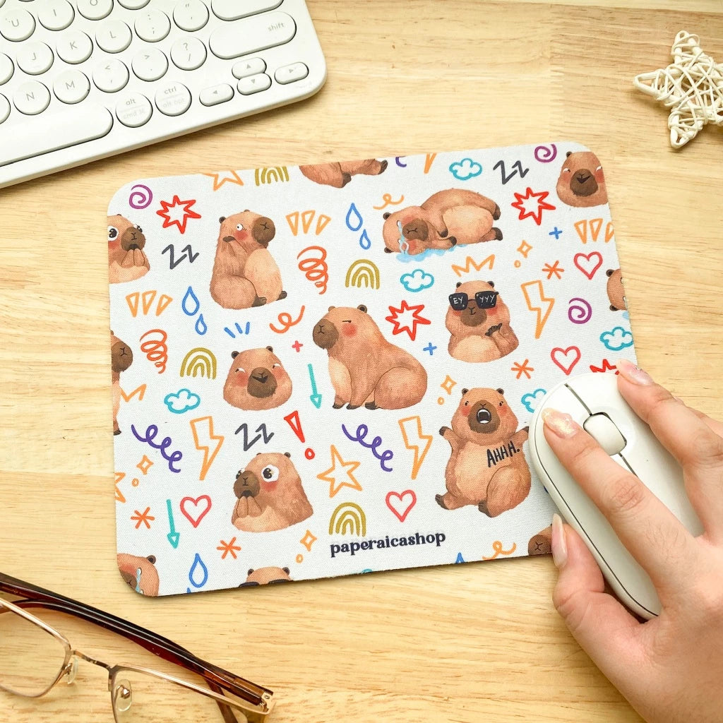 PaperaicaShop Moody Capybaras Mouse Pad