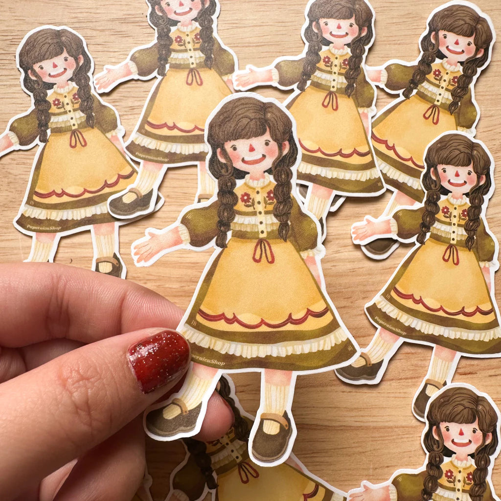 PaperaicaShop Autumn Girl Vinyl Sticker