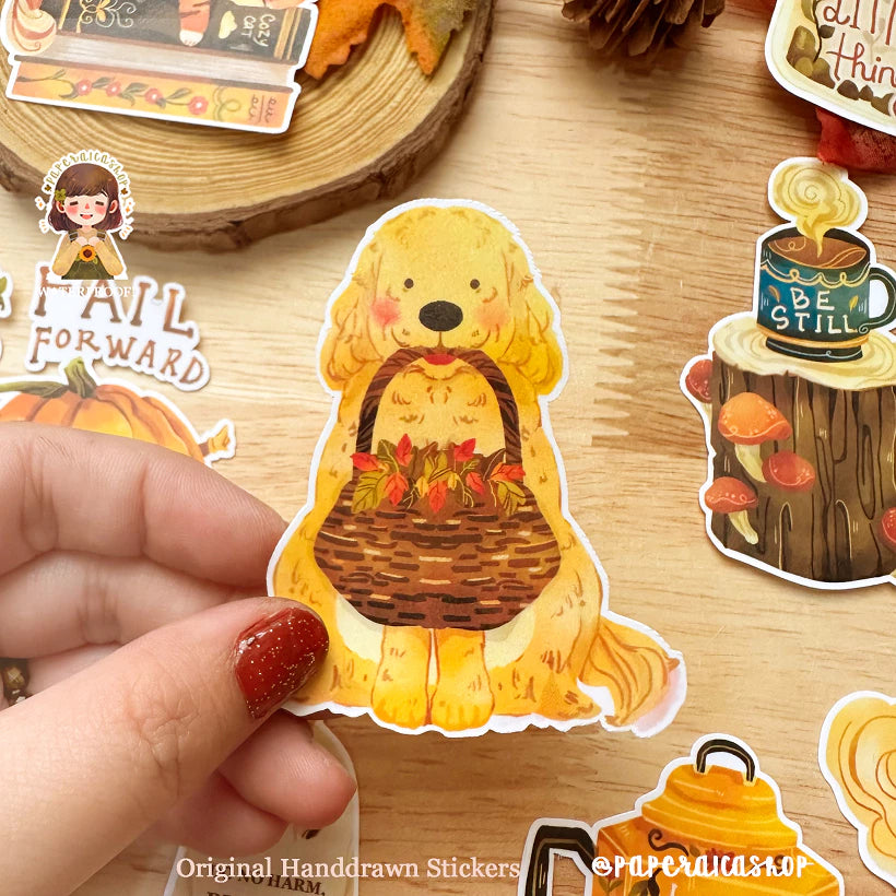 PaperaicaShop Autumn Doggo Vinyl Sticker