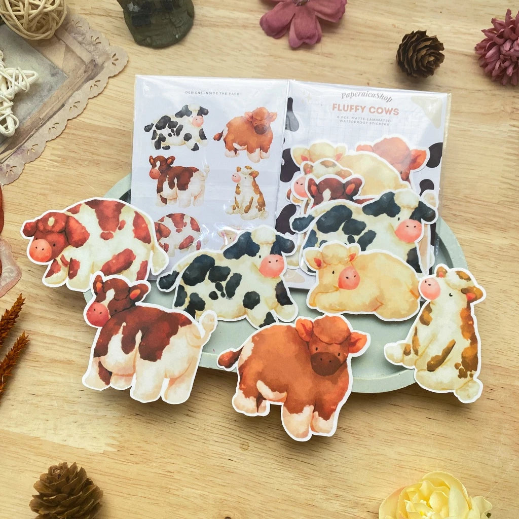 PaperaicaShop Fluffy Cows Sticker Pack