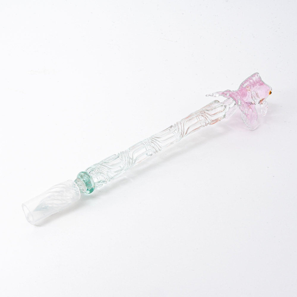Pink Goldfish Glass Dip Pen