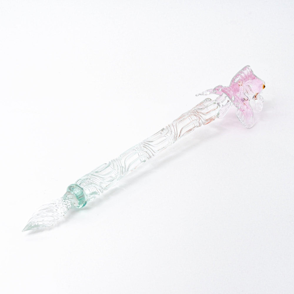 Pink Goldfish Glass Dip Pen