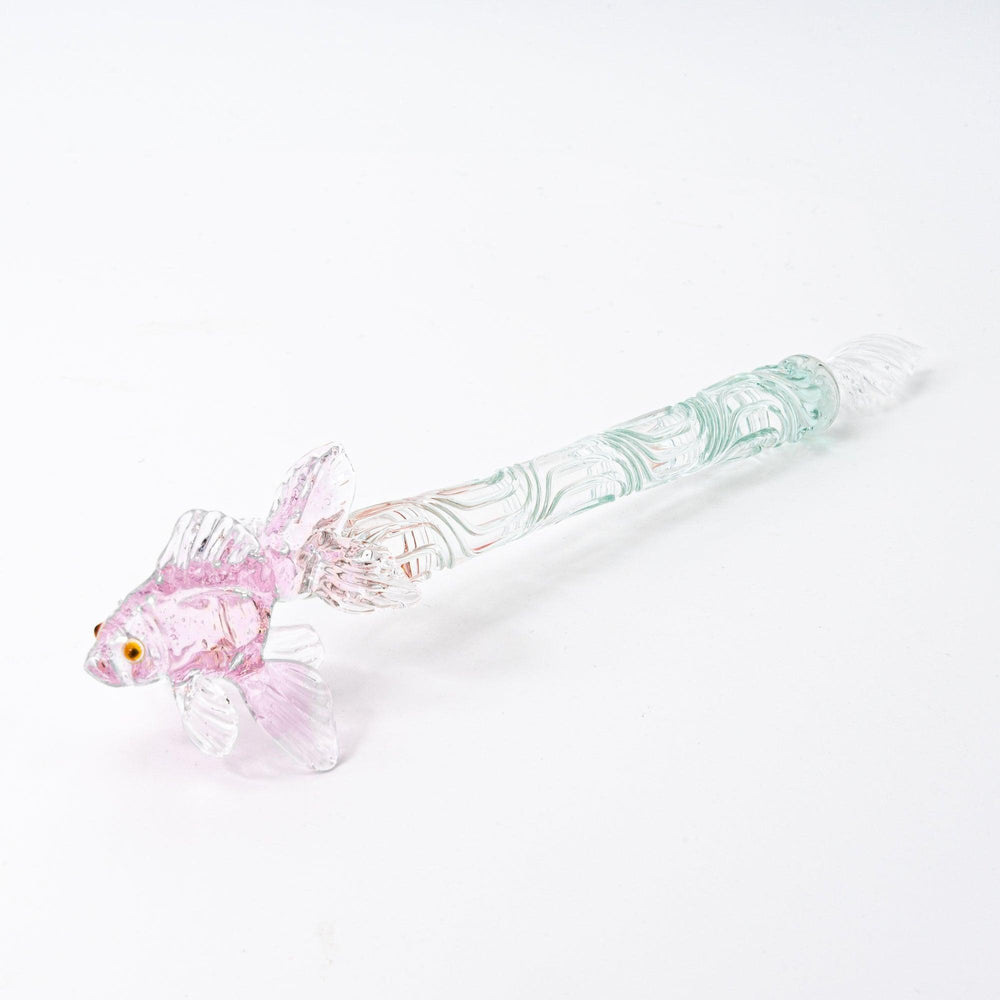 Pink Goldfish Glass Dip Pen