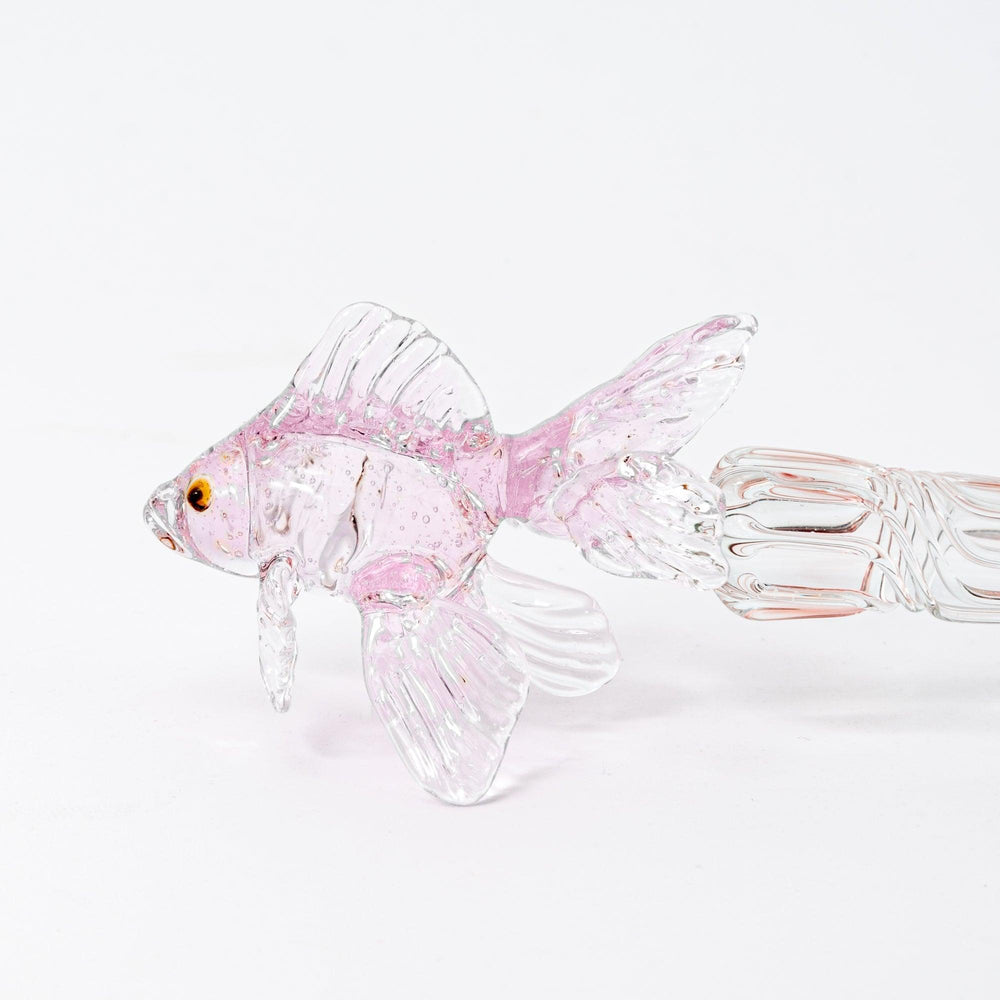 Pink Goldfish Glass Dip Pen