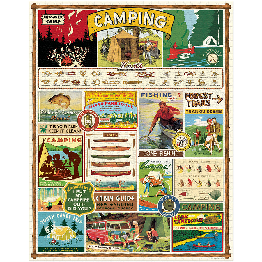 Camping 1,000 Piece Puzzle Cavallini & Co