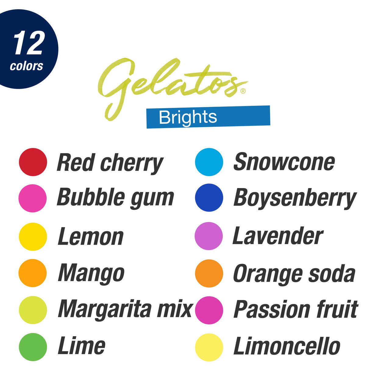Gelatos, Brights - 15-Piece Set