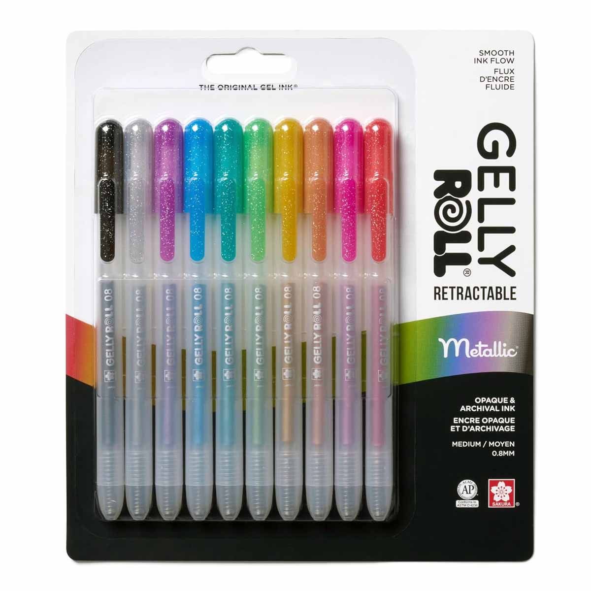 Gelly Roll Retractable Pen Set Metallic - Pack of 10
