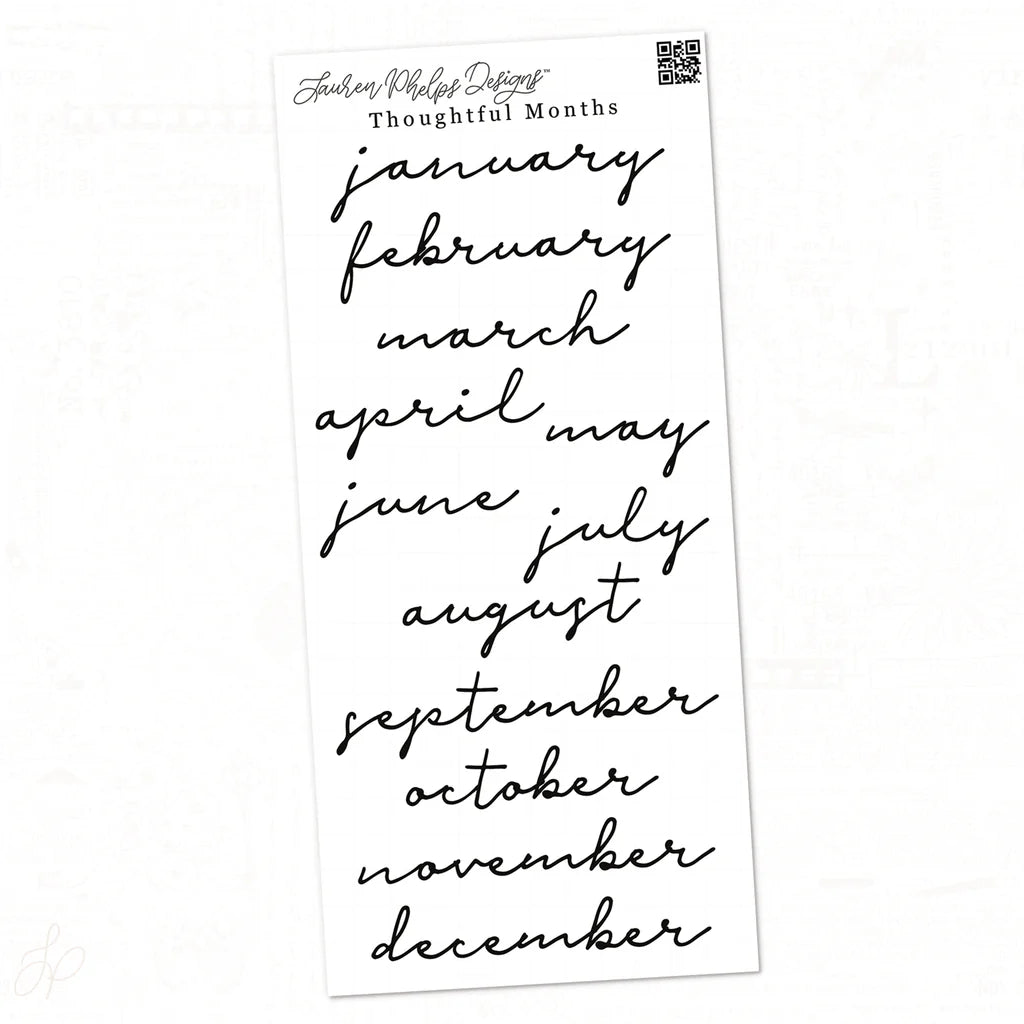LPD Thoughtful Months Washi Sticker Sheet
