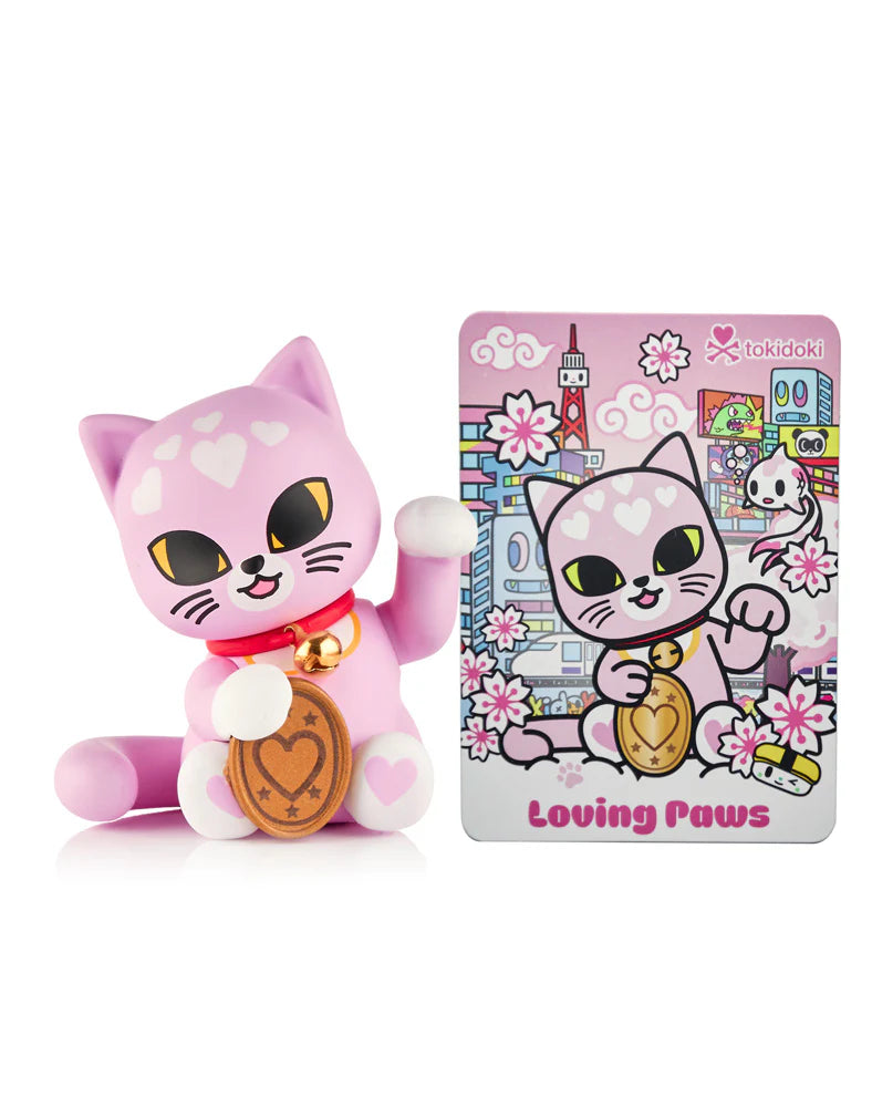 Bring a little luck into your life with tokidoki’s Lucky Cats Blind Box Series! Each collectible kitty invites a different kind of fortune—whether it’s love, success, protection, wisdom, or peace! With paws full of charm, these Lucky Cats are ready to purr their way into your heart (and your collection)! Which kind of luck will you discover? Collect them all and let tokidoki luck shine in every color!
