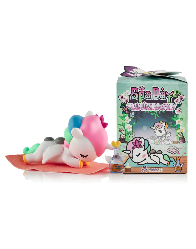Relax, refresh, and reveal a surprise! The Spa Day Unicorno Blind Box series brings pampering vibes and peaceful charm to your Unicorno collection! This relaxing 9-figure series includes characters like Zen Babe, Mud Bath Babe, Bubbly Bubbles, Pedi Petals, and more! Treat yourself to a little kawaii wellness!