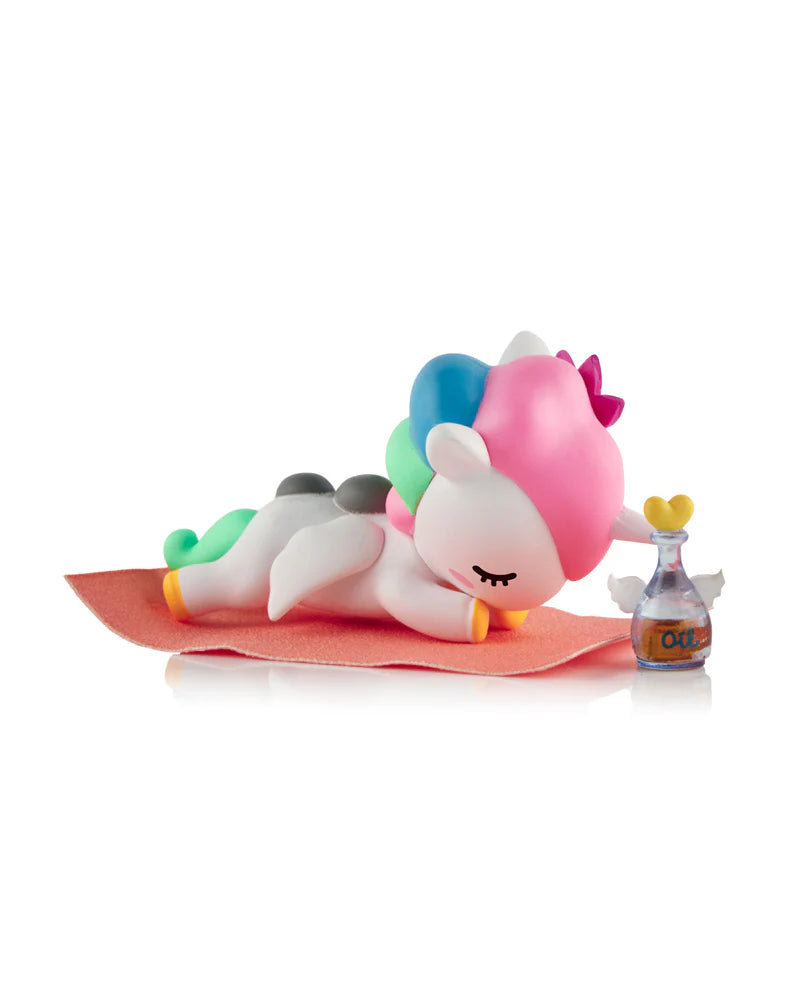Relax, refresh, and reveal a surprise! The Spa Day Unicorno Blind Box series brings pampering vibes and peaceful charm to your Unicorno collection! This relaxing 9-figure series includes characters like Zen Babe, Mud Bath Babe, Bubbly Bubbles, Pedi Petals, and more! Treat yourself to a little kawaii wellness!
