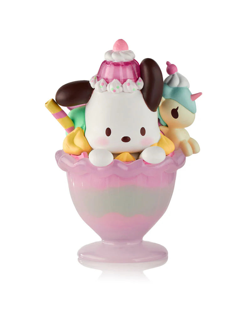 Get a double scoop of adorable! Meet the Pochacco™ Pink Unicorno Sundae Special Edition! Scoop up this limited Special Edition before it melts away!