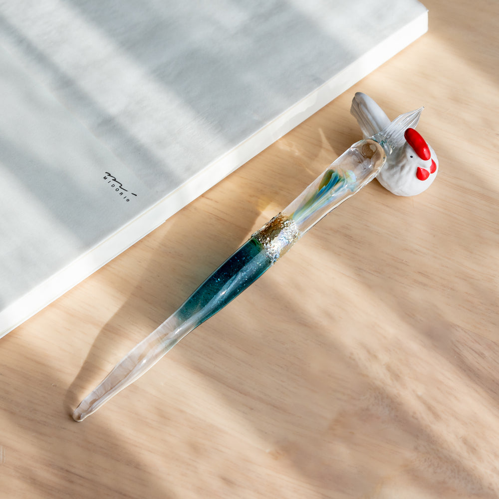 Tsukuyomi Blue Glass Dip Pen