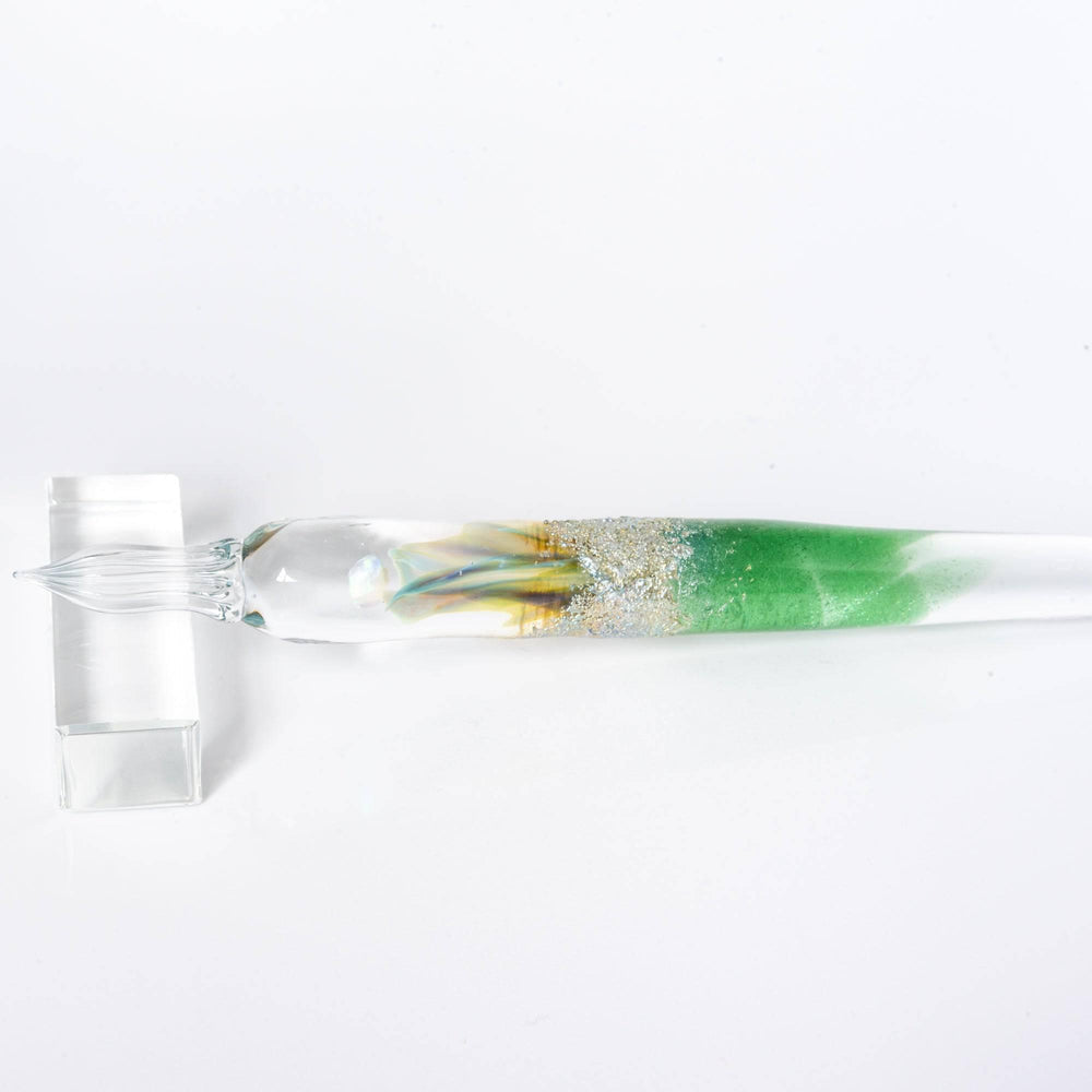 Tsukuyomi Green Glass Dip Pen