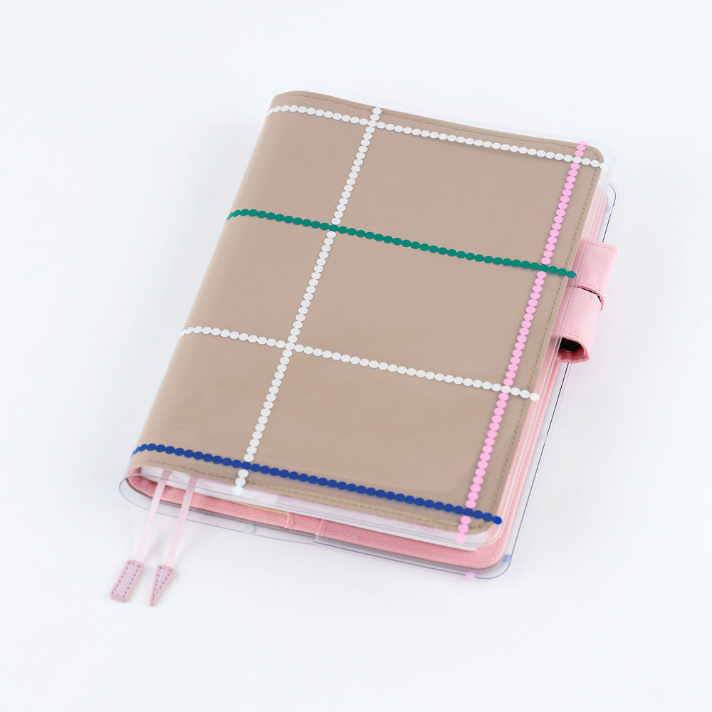 Hobonichi 2027 - Yoshie Watanabe: Cover on Cover for A5 Size (Dotted Plaid)