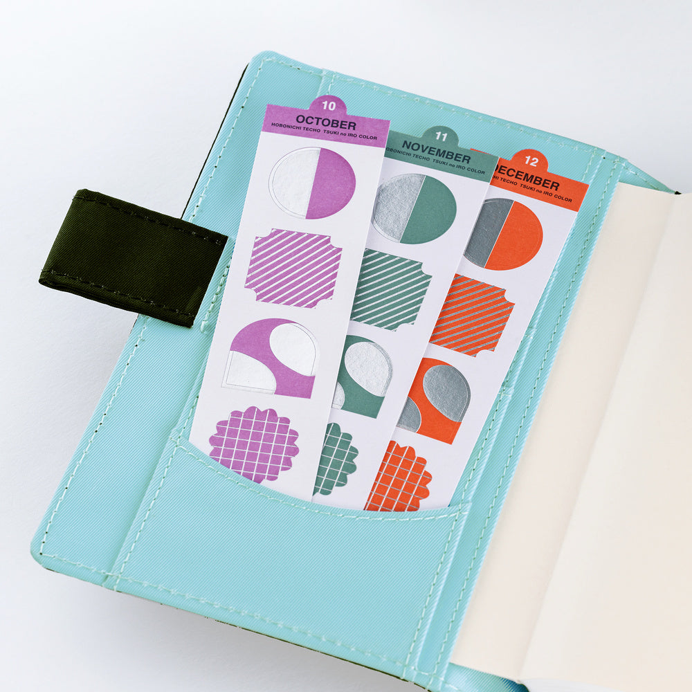 Hobonichi 2027 - TSUKI no IRO: Bookmark-Style Foil-Pressed Stickers