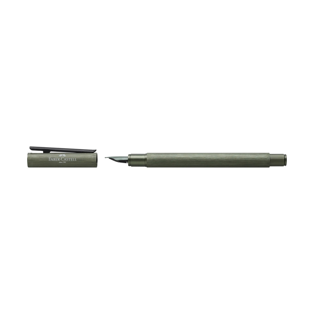 Faber-Castell NEO Slim Fountain Pen - Aluminum Olive Green