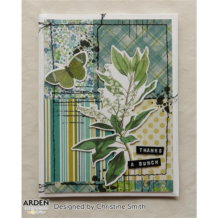 Arden Creative Studio Maker Series ARTful Ledgers 01 4 in x 6 in Stamp Set