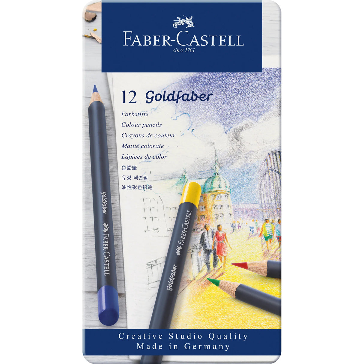 Faber-Castell Goldfaber Color Pencils - Tin of 12