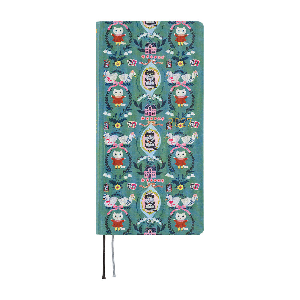 Hobonichi Techo Weeks 2027 - Yumi Kitagishi: White Cat Wallpaper