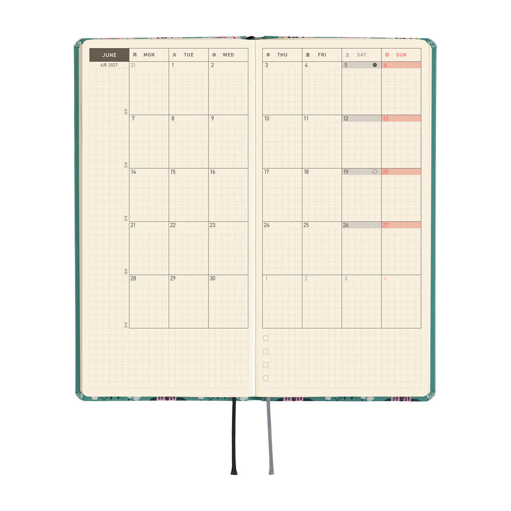Hobonichi Techo Weeks 2027 - Yumi Kitagishi: White Cat Wallpaper