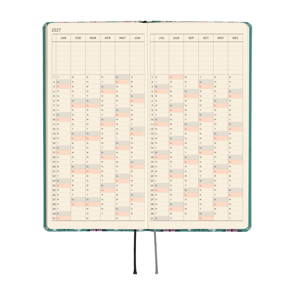 Hobonichi Techo Weeks 2027 - Yumi Kitagishi: White Cat Wallpaper