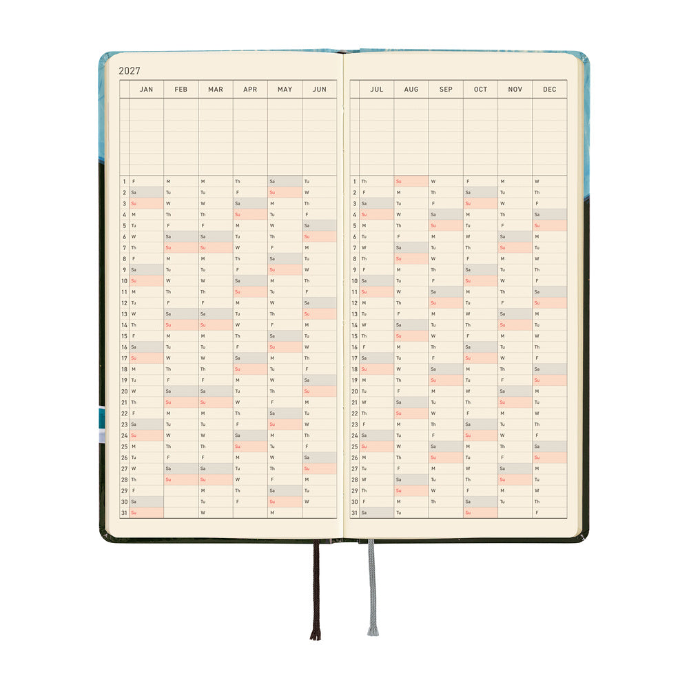Hobonichi Techo Weeks 2027 - Hiroko Kubota: Meteor Shower in the Light Blue