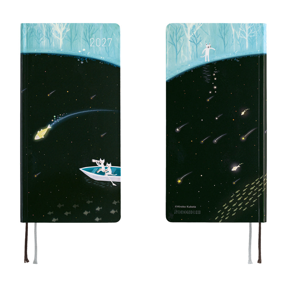 Hobonichi Techo Weeks 2027 - Hiroko Kubota: Meteor Shower in the Light Blue