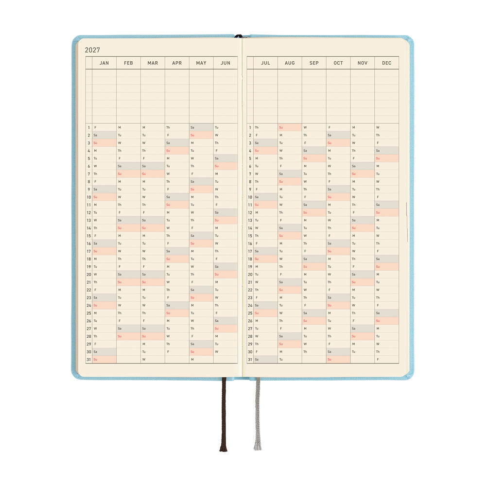 Hobonichi Techo Weeks Mega 2027 - Colors: Sea Glass