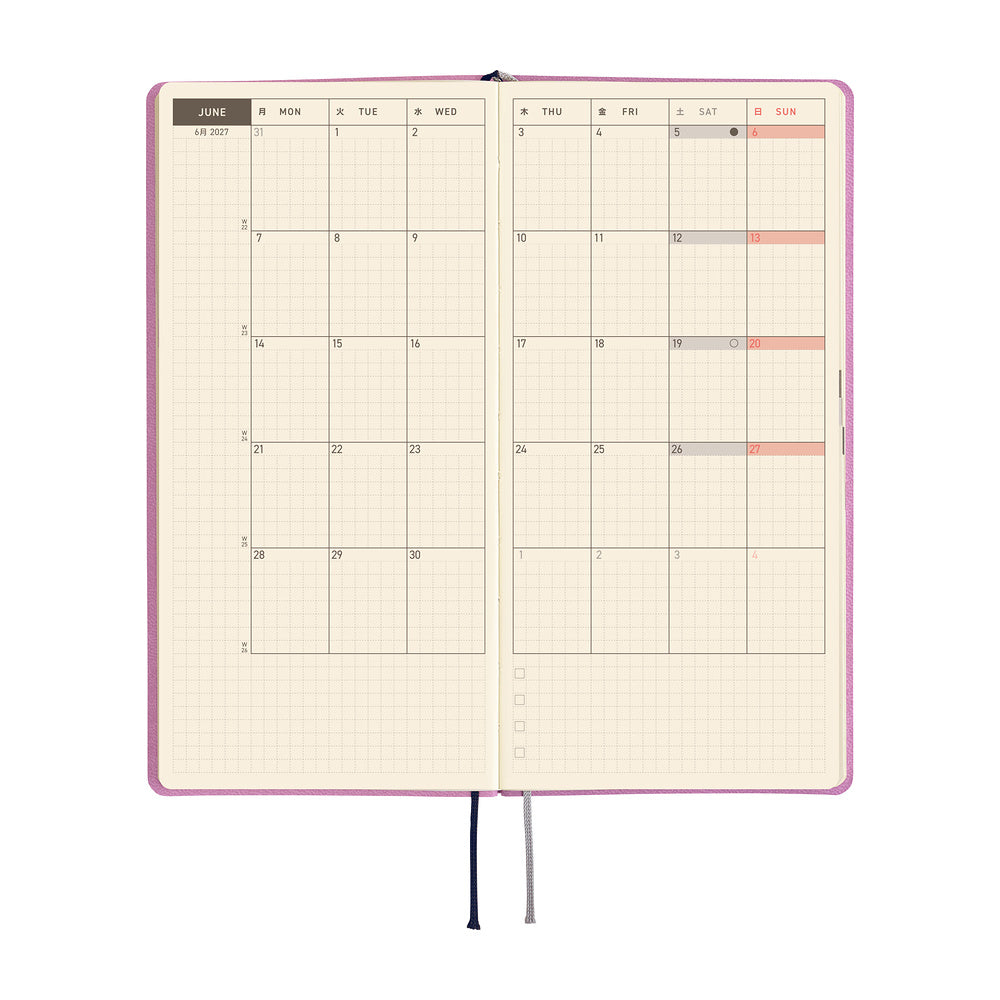 Hobonichi Techo Weeks 2027 - Smooth: Lavender Milk