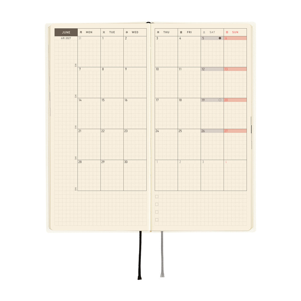 Hobonichi Techo Weeks 2027 - White Line: Ivory