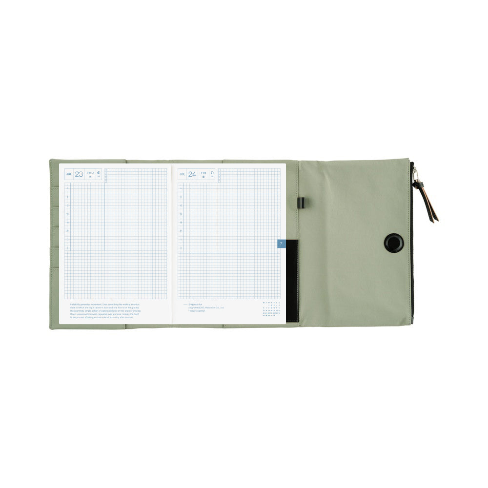 Hobonichi Techo A5 Cover - Tragen: Oakmoss