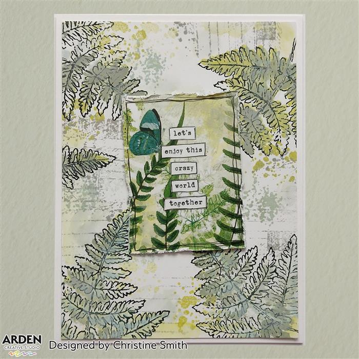 Arden Creative Studio Maker Series Fern Valley 4 in x 6 in Layering Clear Stamp Set