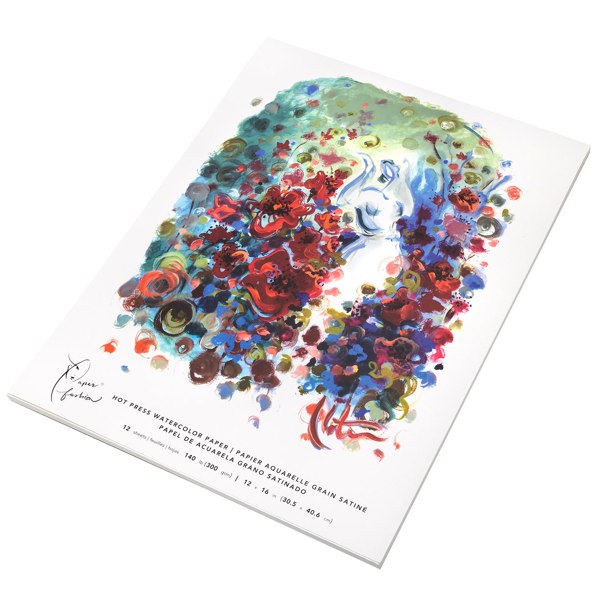 Paper Fashion Hot Press Watercolor Paper Pad 12"X16" by Katie Rodgers.