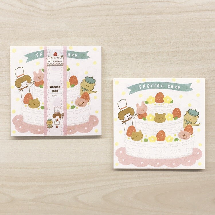 Strawberry Cake Shop Mizutama Memo Pad