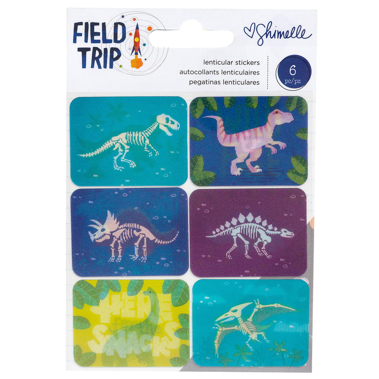 Shimelle Field Trip Lenticular Stickers Dinosaurs