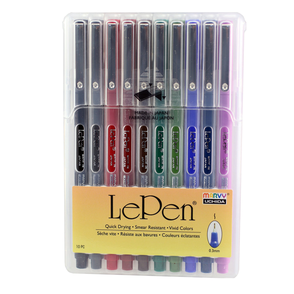 Le Pen Fine Point Dark Set 10/Pkg Uchida