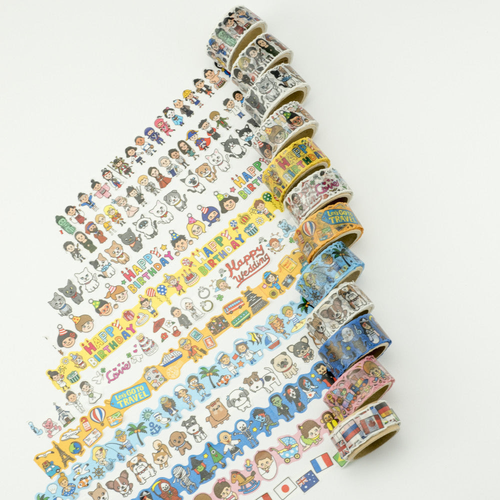 Ballerina Washi Tape Tips Round Top