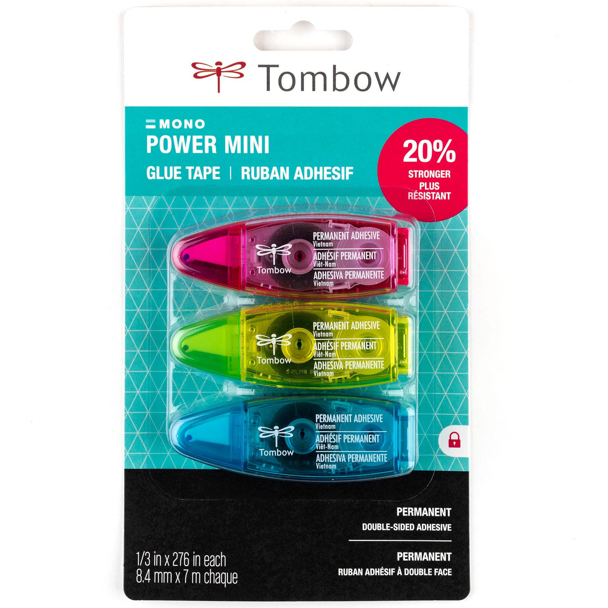 Paquete de 3 cintas adhesivas Power Mini de Tombow