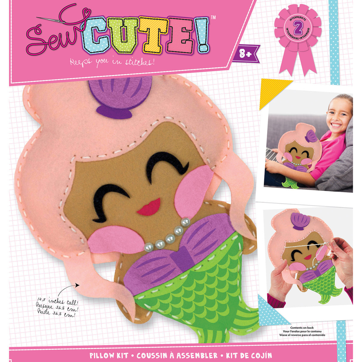 70 % DE DESCUENTO: Kit de almohada de fieltro Mermaid Sew Cute!