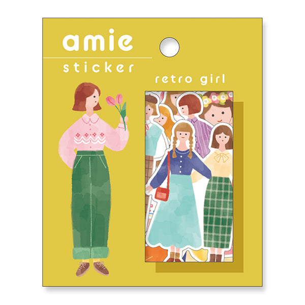 Amie Sticker Flake Retro Girl Mind Wave