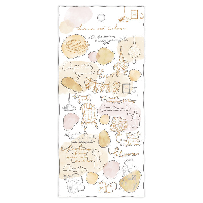 Adhesivo interior de líneas y colores Mind Wave