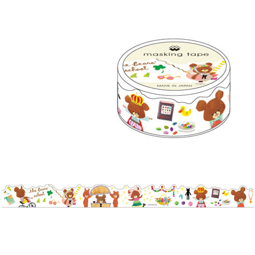 Cinta washi con el tesoro de la escuela del oso