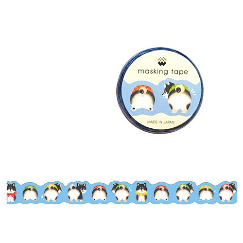 Black Shiba Buttocks Die Cut Washi Tape Mind Wave