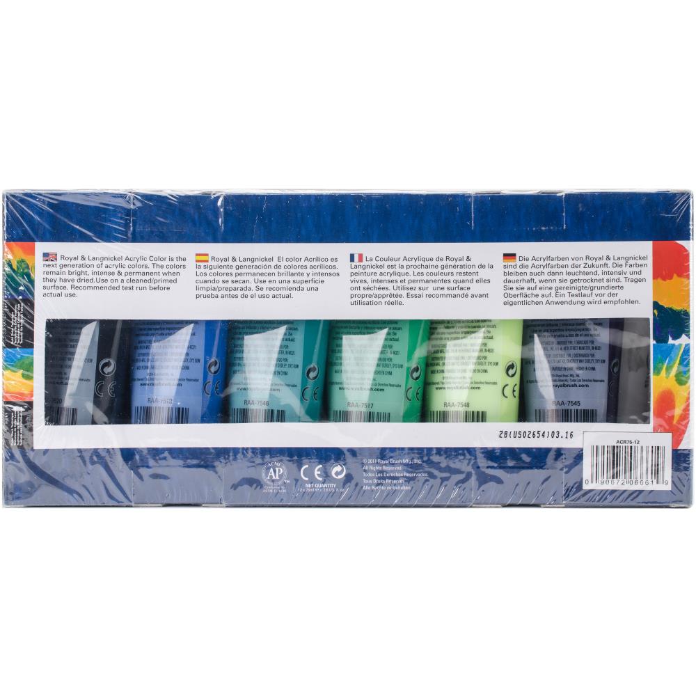 Artist Paint Multi-Pack Sets, 12-Color 75ml Set